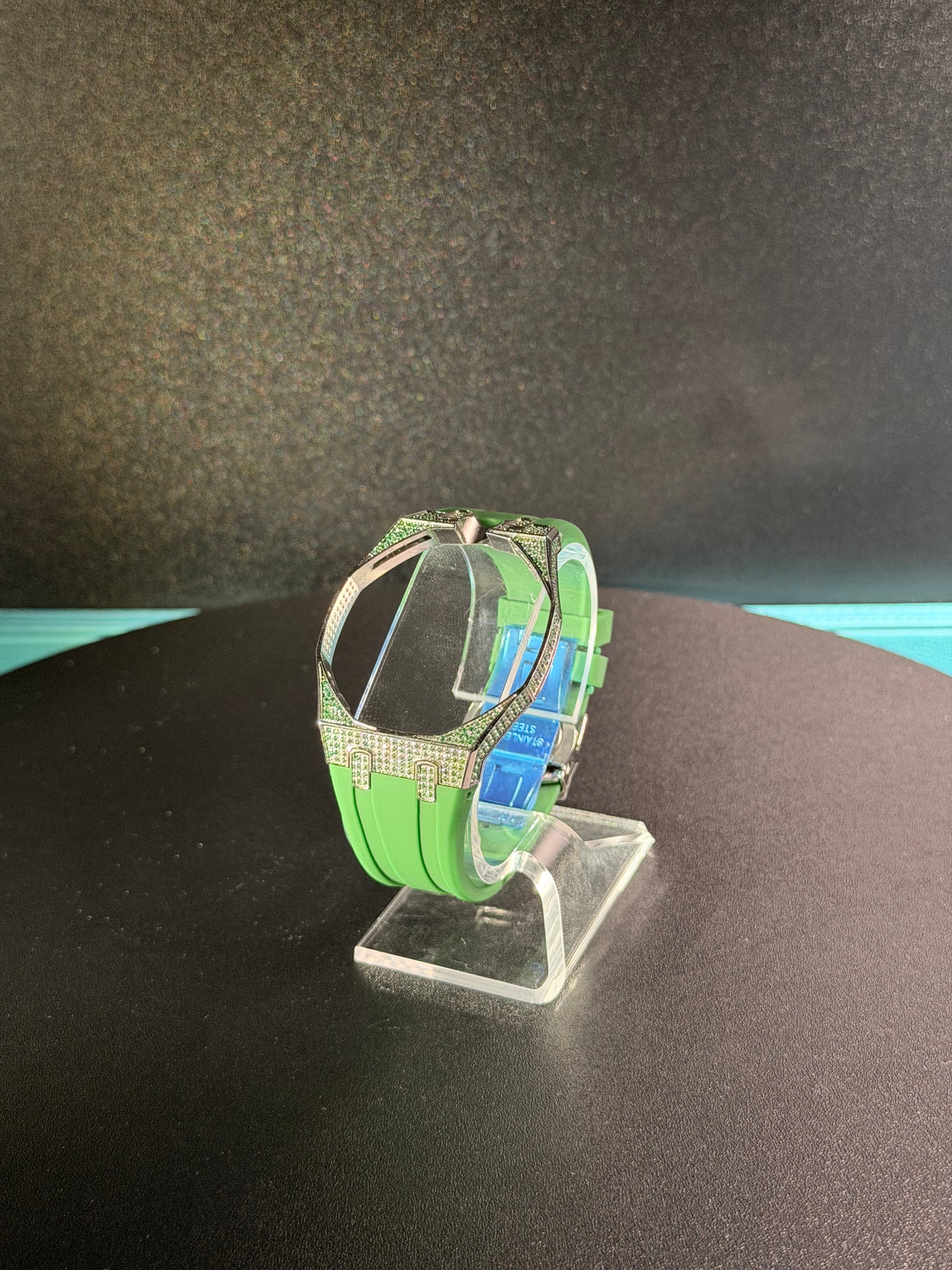 Cubic Zirconia Case & Rubber Strap for AP x Swatch Royal Pop