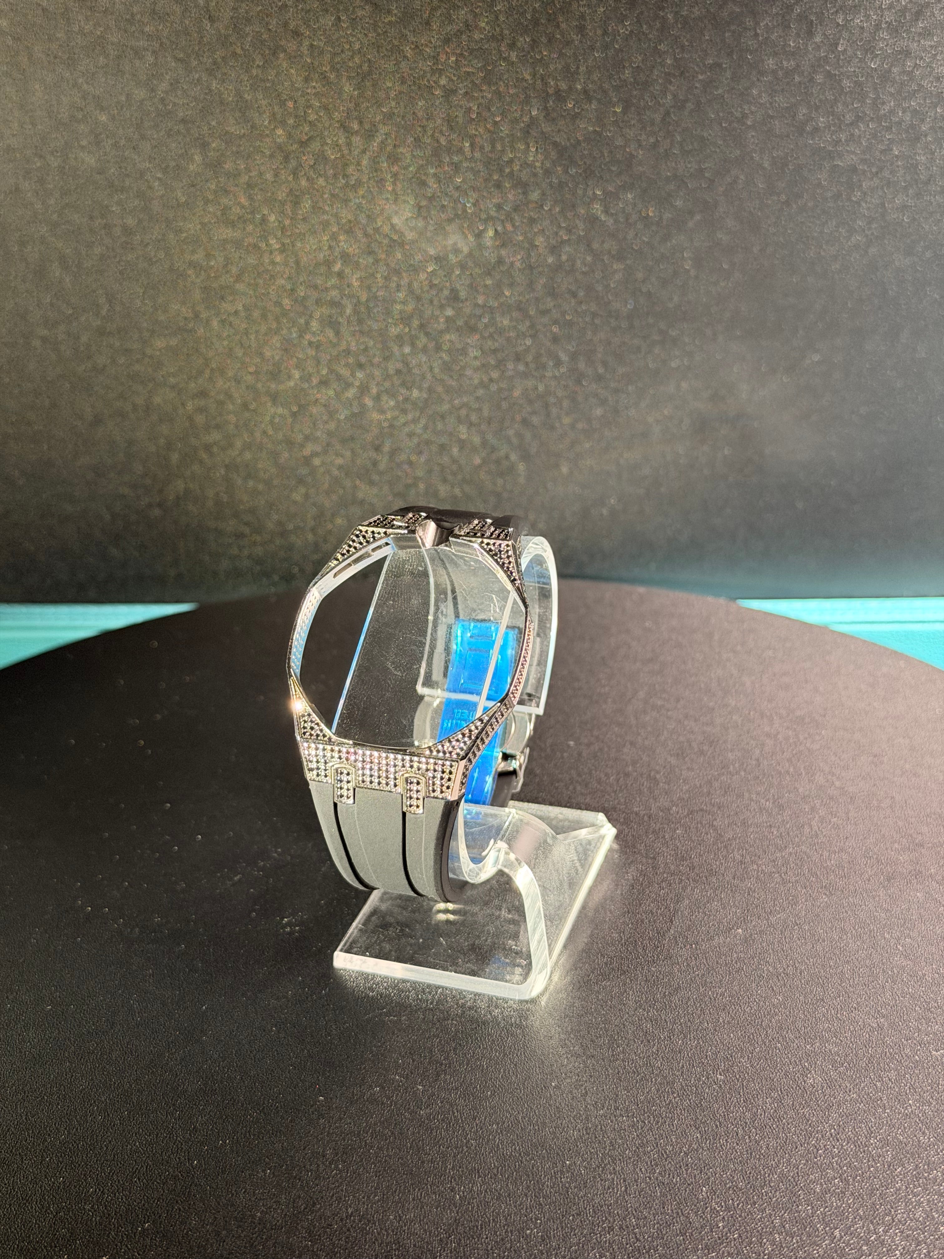 Cubic Zirconia Case & Rubber Strap for AP x Swatch Royal Pop